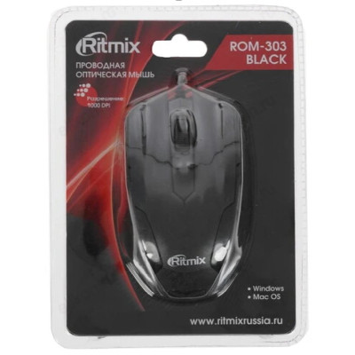 Мышь RITMIX оптическая ROM-303 Gaming Black-3