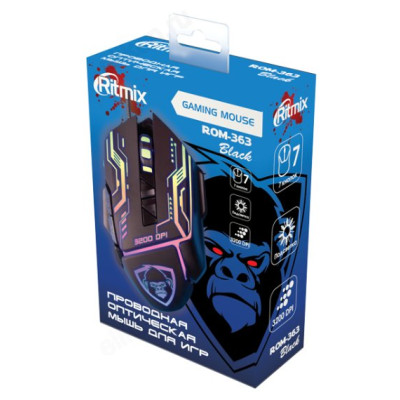 Мышь RITMIX ROM-363 Black, игровая-2