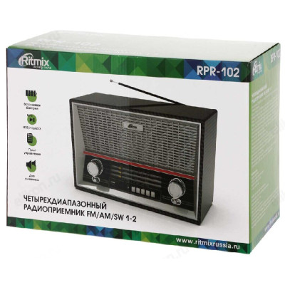 Радиоприемник Ritmix RPR-102, Black-4