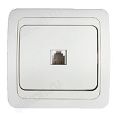 Розетка компьютерная одинарная RJ-45 CLASSICO белая 2131 IN HOME Розетка компьютерная одинарная RJ-45 CLASSICO белая 2131 IN HOME