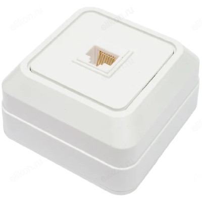 Розетка компьютерная  RJ-45 BOLLETO белая 7035 IN HOME-1