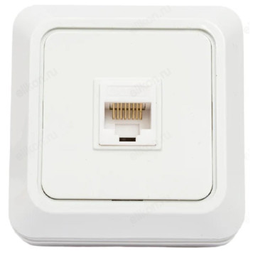 Розетка компьютерная  RJ-45 BOLLETO белая 7035 IN HOME