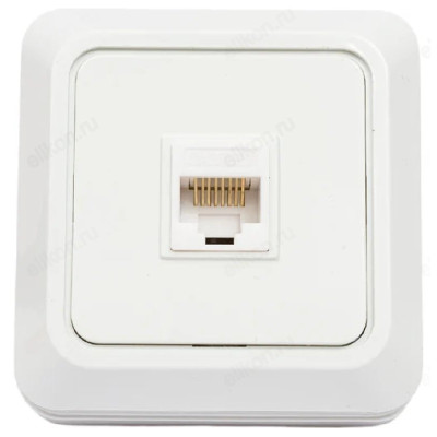 Розетка компьютерная  RJ-45 BOLLETO белая 7035 IN HOME