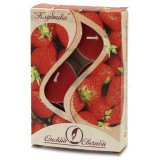 Свеча ароматизированная Клубника гильза 001806