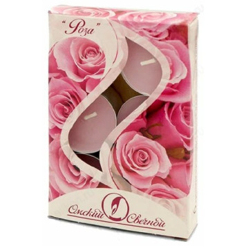 Свеча ароматизированная Роза гильза 001826