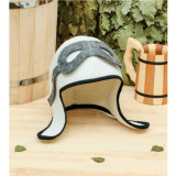 Шапка банная Летчик белая 1398382