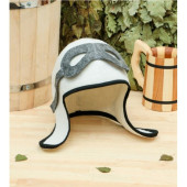 Шапка банная Летчик белая 1398382