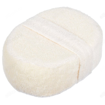 Мочалка из люфы/спонж мягкий с хлопком, 11*15*5 см-1