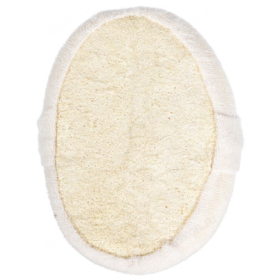 Мочалка из люфы/спонж мягкий с хлопком, 11*15*5 см-2