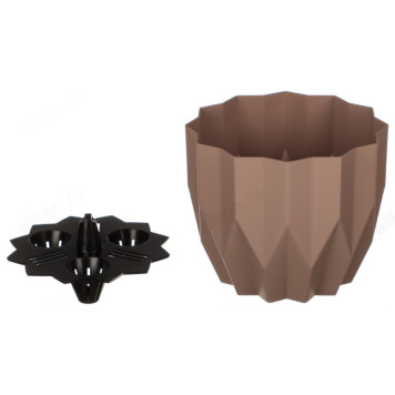 Кашпо для цветов Геометрия 0,8л164-025 фраппе-3