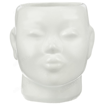 Кашпо для цветов Нефертити 16x19см 164-228 белое-1