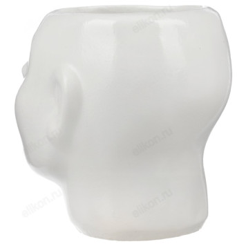 Кашпо для цветов Нефертити 16x19см 164-228 белое-2