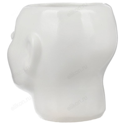 Кашпо для цветов Нефертити 16x19см 164-228 белое-2