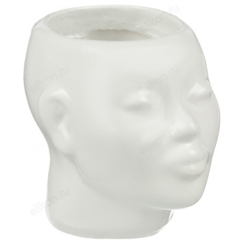 Кашпо для цветов Нефертити 16x19см 164-228 белое