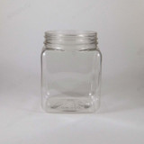 Банка ПЭТ 0,38л " Квадратная" 58мм арт.1688 с крышкой