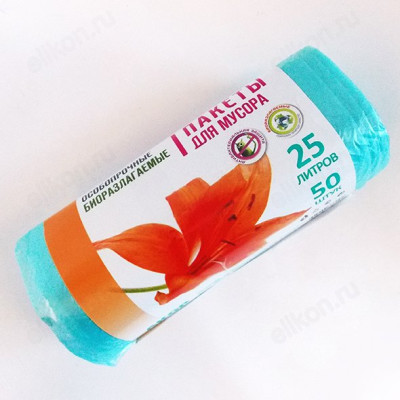 Мешки для мусора АНТИБАК+БИО 25л/50шт 205-102