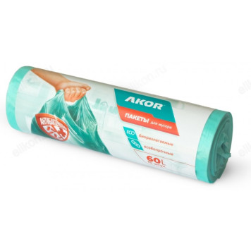 Мешки для мусора АНТИБАК+БИО 60л/15шт 205-105