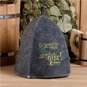 Шапка банная В здоровом теле, здоровый дух 4432970 серая