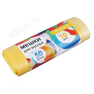 Мешки для мусора с завязками 50л/10шт 449-047
