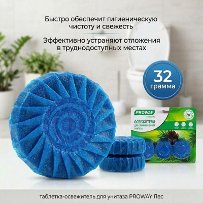 Таблетка-освежитель для унитаза PROWAY Лес 474-016