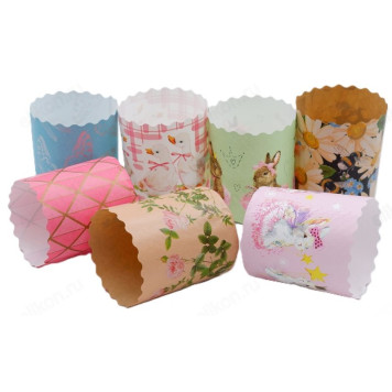 Форма для выпечки кулича VETA 513-178 6х7см 8шт hk53767 бумажная-1