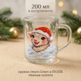 Кружка стекло Green Tea 07с1335 Нежные козлята 200мл (540002)