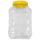 Банка ПЭТ 1л " Квадратная" 82мм арт.546 с крышкой