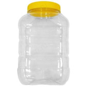 Банка ПЭТ 1л " Квадратная" 82мм арт.546 с крышкой