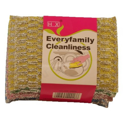 Губка поролон металлизированная нить 4в1 6023-1