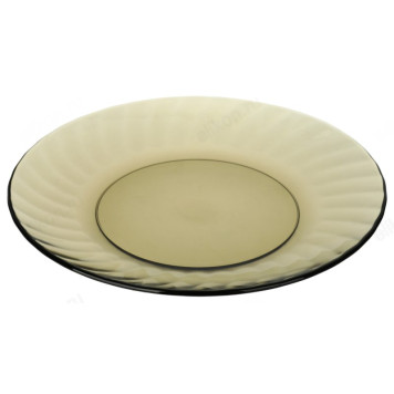 Тарелка дымчатое стекло обеденная Элика 20,5 см 877-509/62102-1