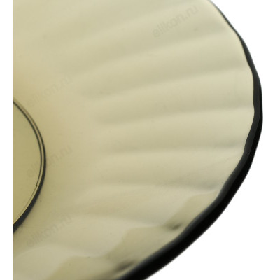 Тарелка дымчатое стекло обеденная Элика 20,5 см 877-509/62102-2