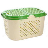 Корзина для продуктов/кемпинга 23л беж/зел