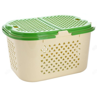 Корзина для продуктов/кемпинга 23л беж/зел