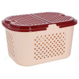 Корзина для продуктов/кемпинга 23л беж/рубин