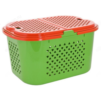 Корзина для продуктов/кемпинга 23л зел/оранж