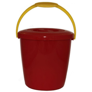 Ведро пластик 10л с крышкой мерное-1