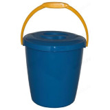 Ведро пластик 10л с крышкой мерное Б06 микс