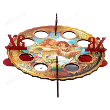 Блюдо-подставка для 8 яиц дерево БП-8/19-1