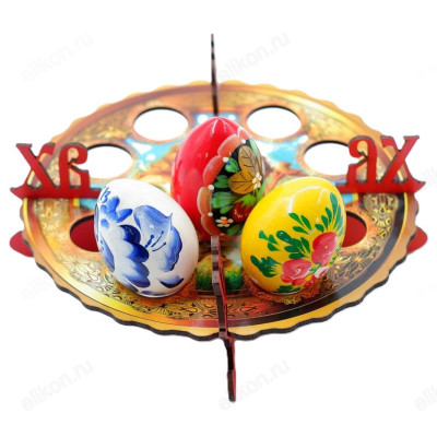 Блюдо-подставка для 8 яиц дерево БП-8/19-3