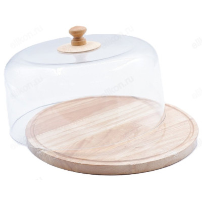 Тортовница с крышкой бамбук CW-1002-2