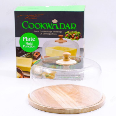 Тортовница с крышкой бамбук CW-1002