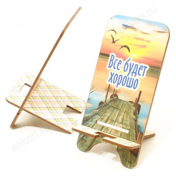 Подставка под телефон, дерево-3