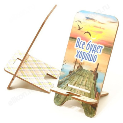 Подставка под телефон, дерево-3