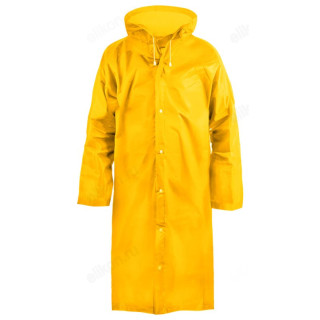 Дождевик Komfi EVA005Y с капюшоном на кнопках ЖЕЛТЫЙ