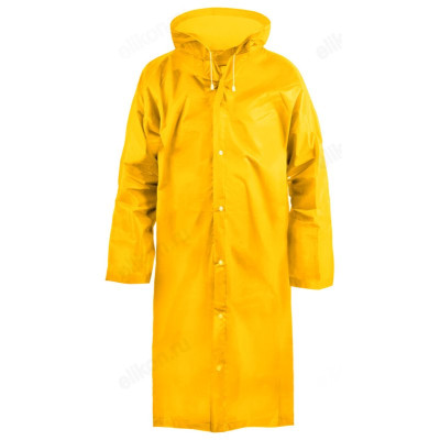 Дождевик Komfi EVA005Y с капюшоном на кнопках ЖЕЛТЫЙ