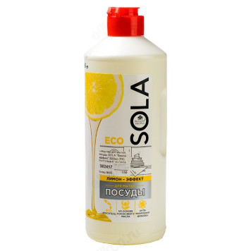 Средство для мытья посуды Sola Лимон эффект 500мл, арт.2950/3095