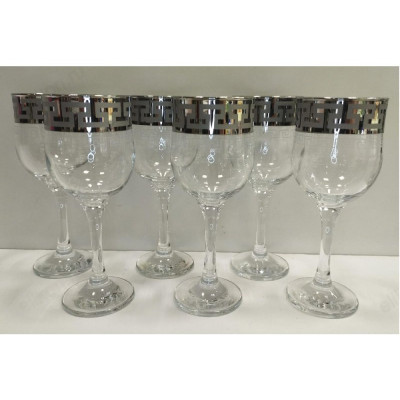 Бокал набор 6шт Греческий узор 240мл SE03-163/S/Z/6-1