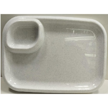 Блюдо для шашлыка с соусницей Т0506 мраморное