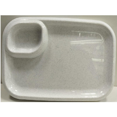 Блюдо для шашлыка с соусницей Т0506 мраморное