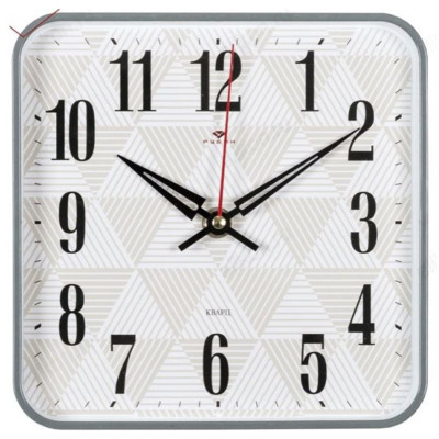 Часы настенные Рубин СН 1918-109 " Геометрия" серый